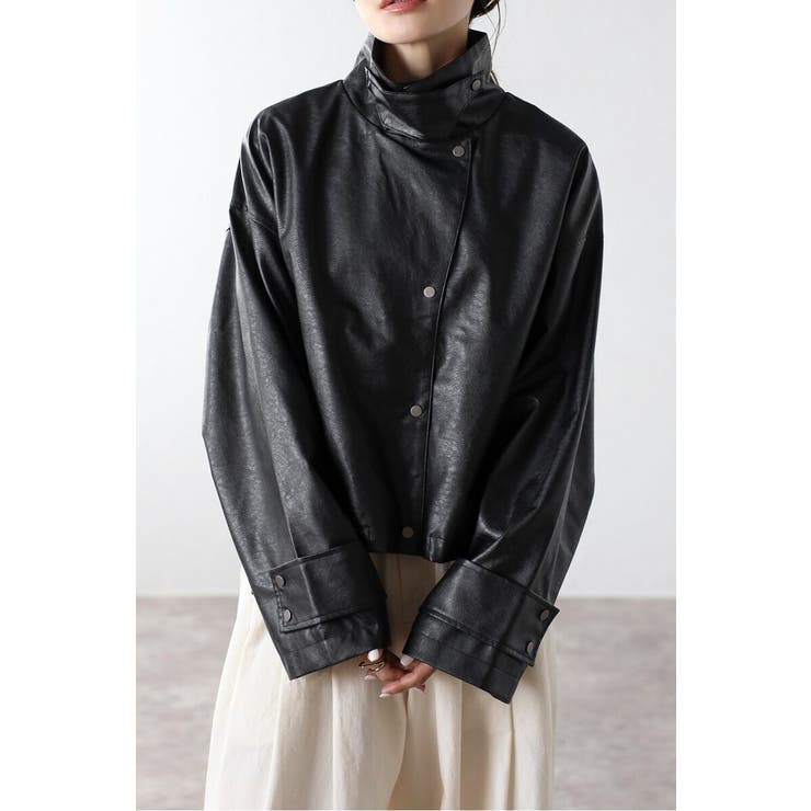 フェイクレザーショート丈ブルゾン 88-004157 | BONJOUR SAGAN | 詳細画像8 