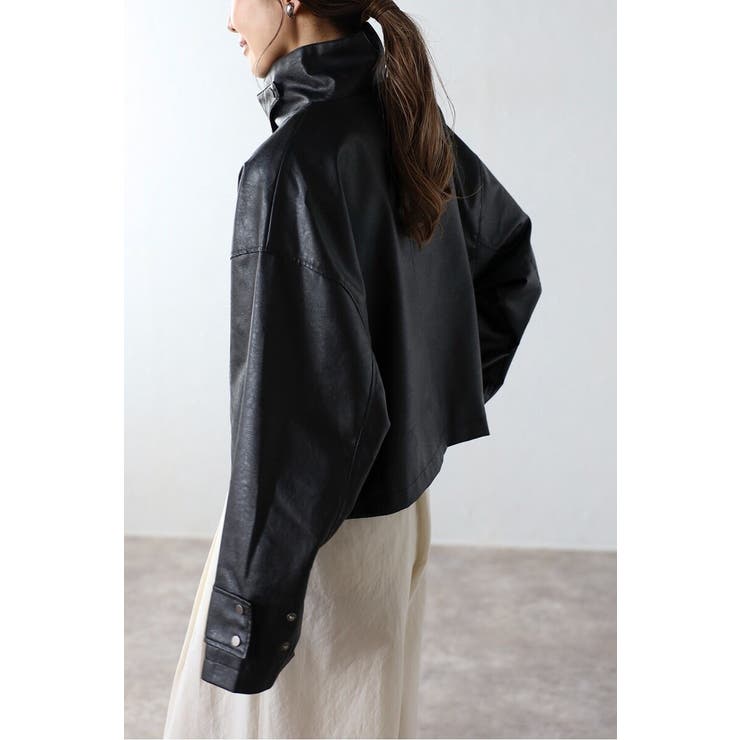 フェイクレザーショート丈ブルゾン 88-004157 | BONJOUR SAGAN | 詳細画像10 