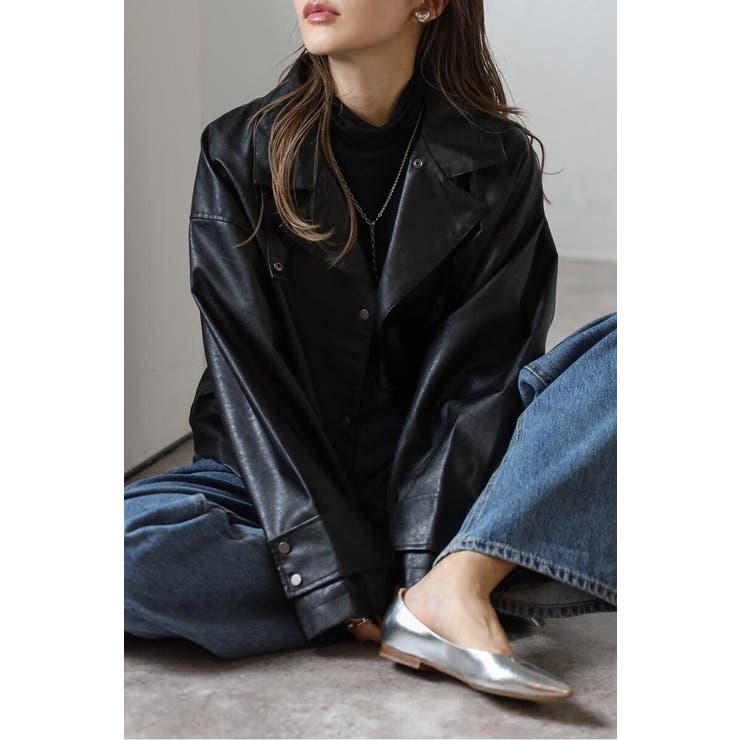 フェイクレザーショート丈ブルゾン 88-004157 | BONJOUR SAGAN | 詳細画像12 