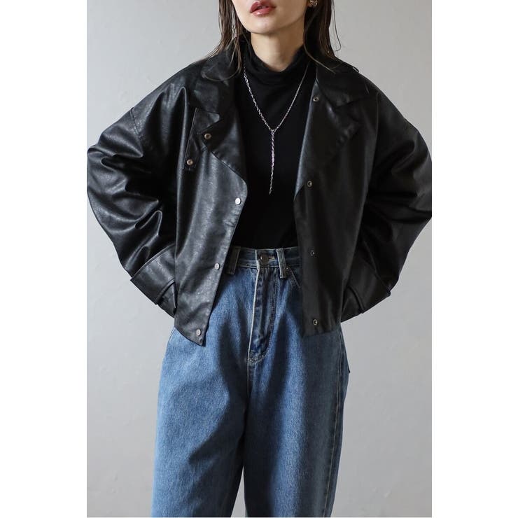 フェイクレザーショート丈ブルゾン 88-004157 | BONJOUR SAGAN | 詳細画像13 
