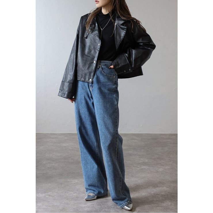 フェイクレザーショート丈ブルゾン 88-004157 | BONJOUR SAGAN | 詳細画像14 