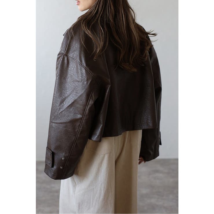 フェイクレザーショート丈ブルゾン 88-004157 | BONJOUR SAGAN | 詳細画像22 