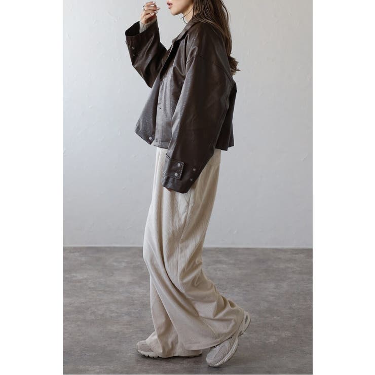 フェイクレザーショート丈ブルゾン 88-004157 | BONJOUR SAGAN | 詳細画像24 