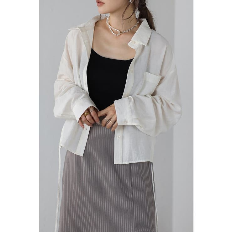 リネン混ホールドロストシャツ 88-004164 | BONJOUR SAGAN | 詳細画像5 