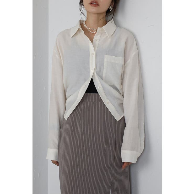 リネン混ホールドロストシャツ 88-004164 | BONJOUR SAGAN | 詳細画像8 