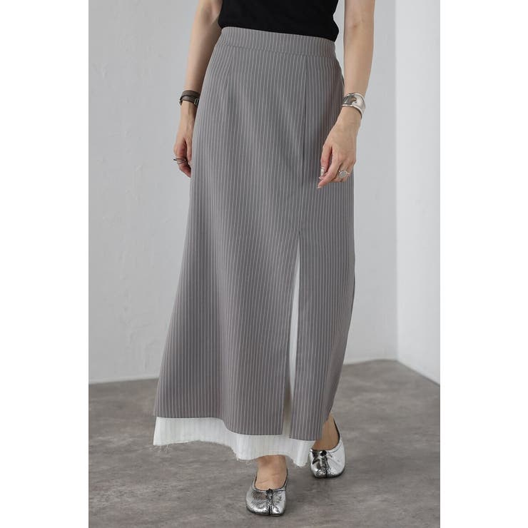 レイヤード風ピンストライプスカート 88-004165 | BONJOUR SAGAN | 詳細画像7 