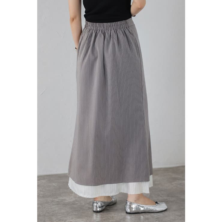 レイヤード風ピンストライプスカート 88-004165 | BONJOUR SAGAN | 詳細画像9 