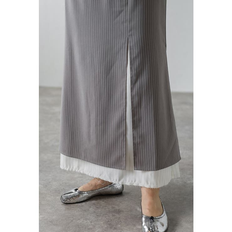 レイヤード風ピンストライプスカート 88-004165 | BONJOUR SAGAN | 詳細画像15 