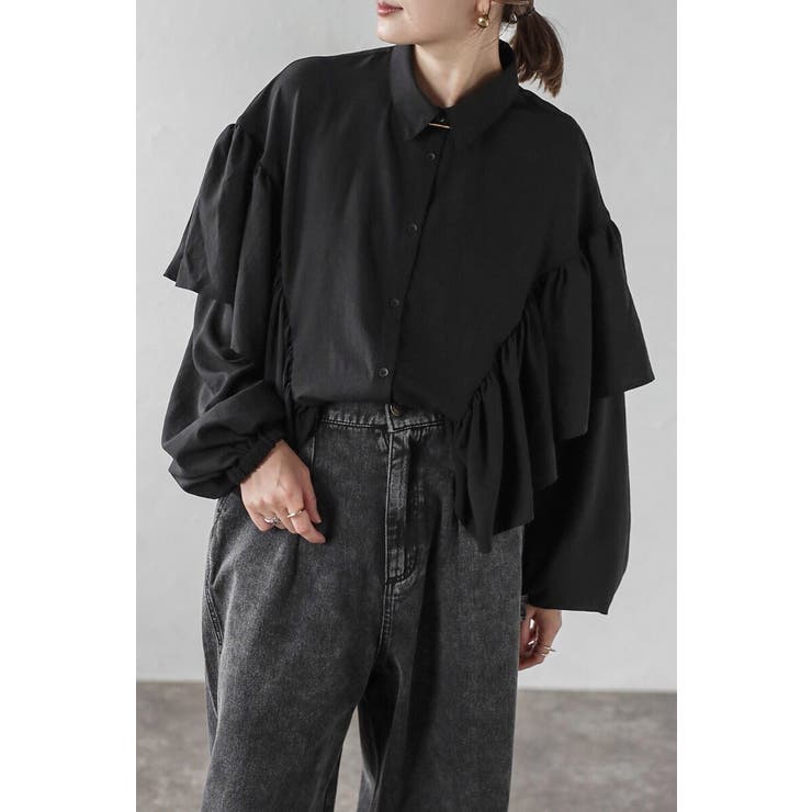 ケープライクフリルブラウス 88-004173 | BONJOUR SAGAN | 詳細画像1 