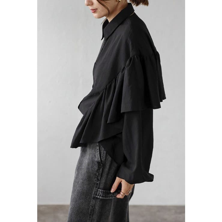 ケープライクフリルブラウス 88-004173 | BONJOUR SAGAN | 詳細画像3 