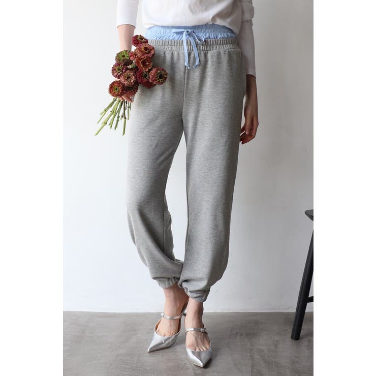 GRAY | double waist sweat | BONJOUR SAGAN