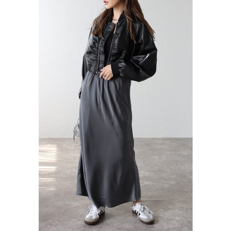 フェイクレザーショート丈MA-1 88-004176 | BONJOUR SAGAN | 詳細画像5 