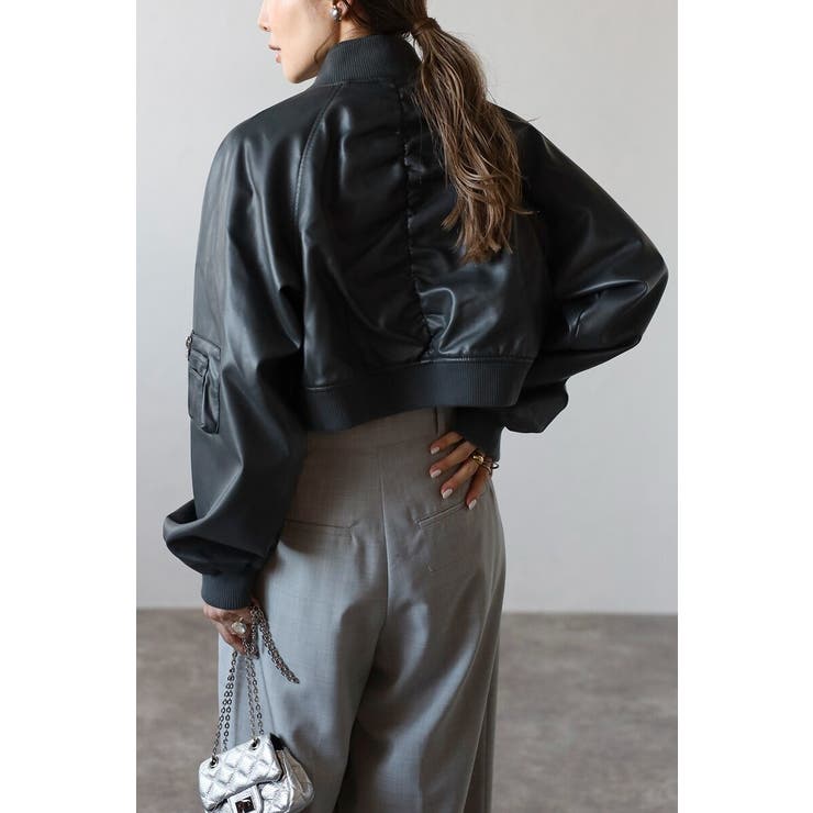 フェイクレザーショート丈MA-1 88-004176 | BONJOUR SAGAN | 詳細画像11 