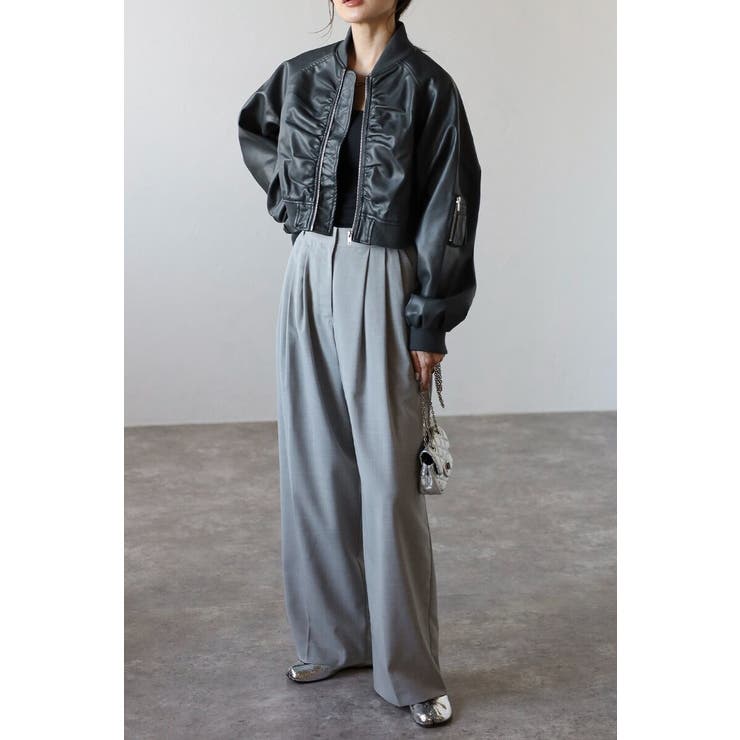 フェイクレザーショート丈MA-1 88-004176 | BONJOUR SAGAN | 詳細画像12 