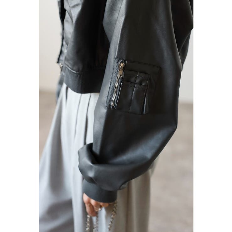 フェイクレザーショート丈MA-1 88-004176 | BONJOUR SAGAN | 詳細画像16 