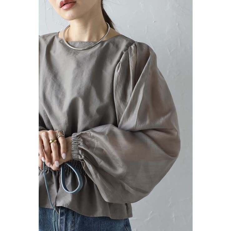 シアースリーブシャーリングペプラムブラウス 88-004182 | BONJOUR SAGAN | 詳細画像12 