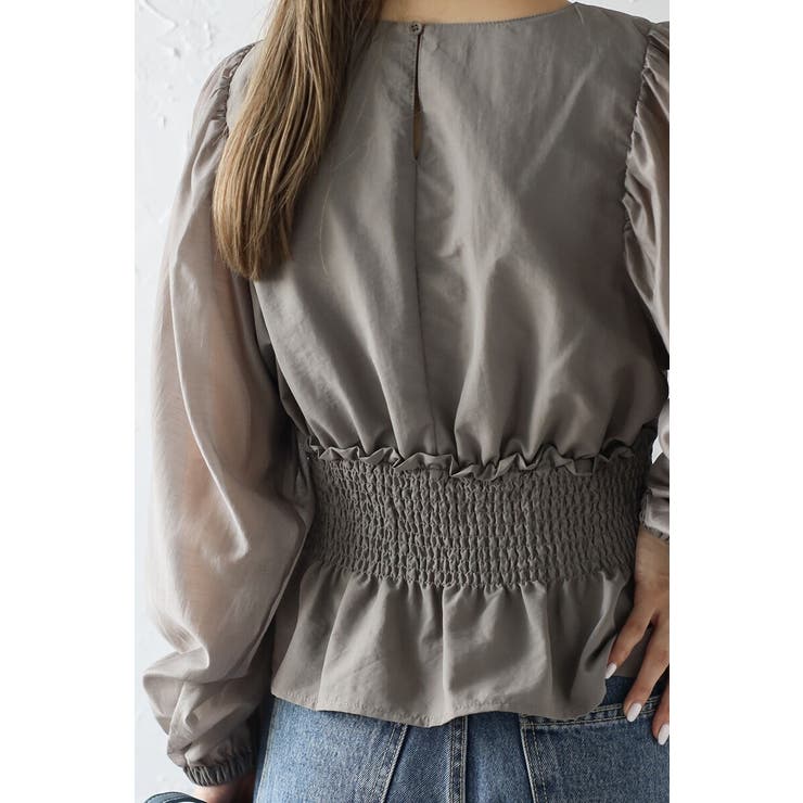 シアースリーブシャーリングペプラムブラウス 88-004182 | BONJOUR SAGAN | 詳細画像14 