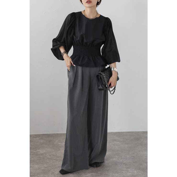 シアースリーブシャーリングペプラムブラウス 88-004182 | BONJOUR SAGAN | 詳細画像16 