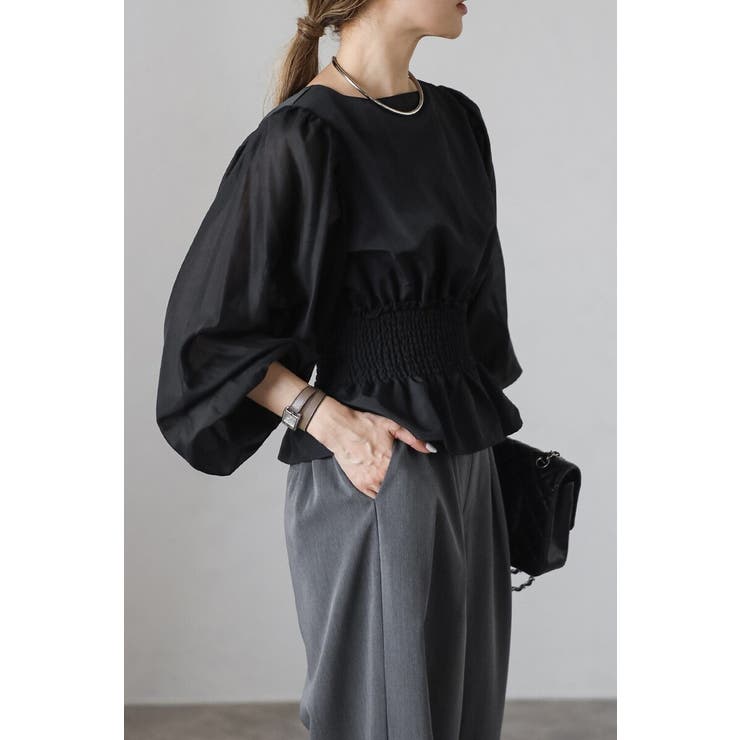 シアースリーブシャーリングペプラムブラウス 88-004182 | BONJOUR SAGAN | 詳細画像17 