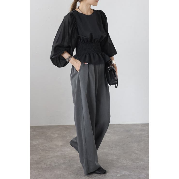 シアースリーブシャーリングペプラムブラウス 88-004182 | BONJOUR SAGAN | 詳細画像18 