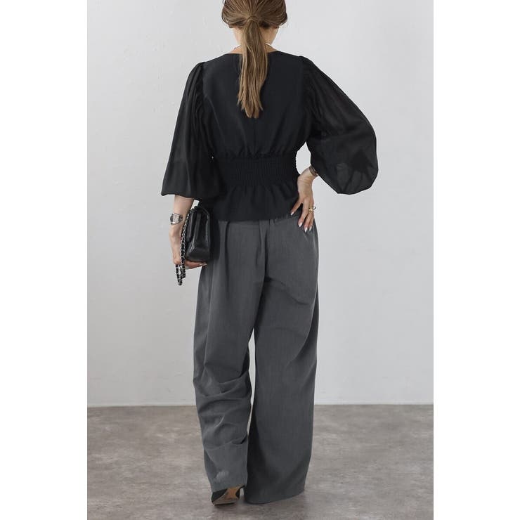 シアースリーブシャーリングペプラムブラウス 88-004182 | BONJOUR SAGAN | 詳細画像20 