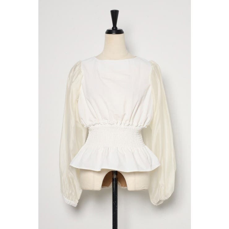 シアースリーブシャーリングペプラムブラウス 88-004182 | BONJOUR SAGAN | 詳細画像23 