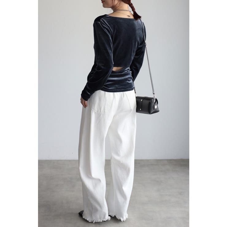 バックオープンベロアプルオーバー 88-004202 | BONJOUR SAGAN | 詳細画像1 