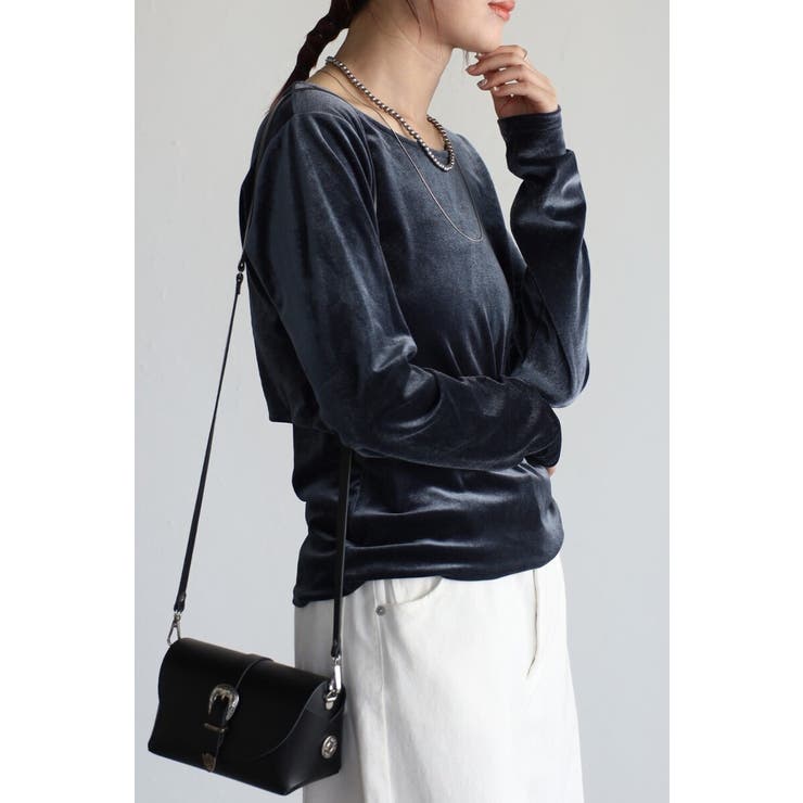 バックオープンベロアプルオーバー 88-004202 | BONJOUR SAGAN | 詳細画像2 