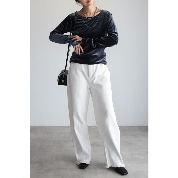 バックオープンベロアプルオーバー 88-004202 | BONJOUR SAGAN | 詳細画像5 