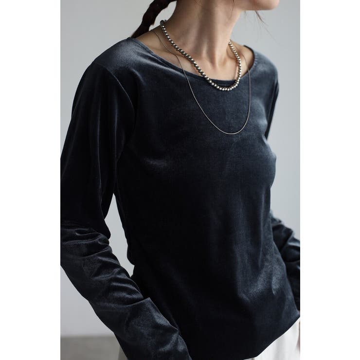 バックオープンベロアプルオーバー 88-004202 | BONJOUR SAGAN | 詳細画像6 