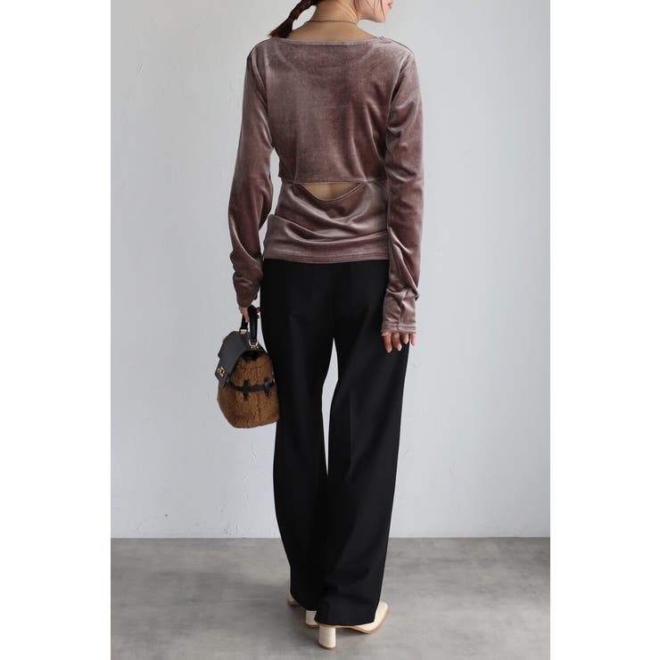 バックオープンベロアプルオーバー 88-004202 | BONJOUR SAGAN | 詳細画像10 