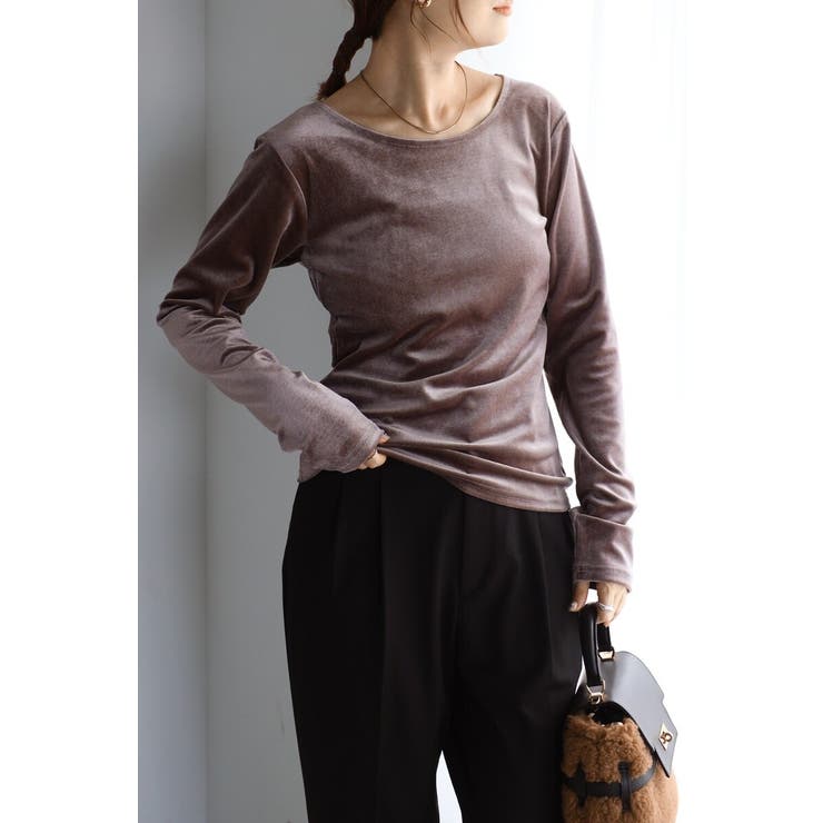 バックオープンベロアプルオーバー 88-004202 | BONJOUR SAGAN | 詳細画像12 