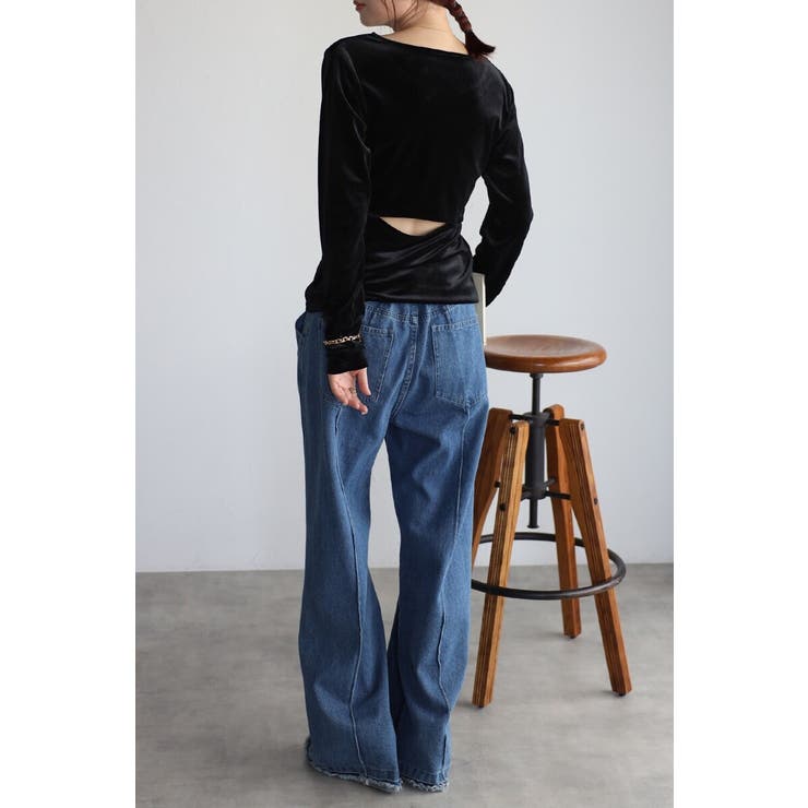 バックオープンベロアプルオーバー 88-004202 | BONJOUR SAGAN | 詳細画像16 