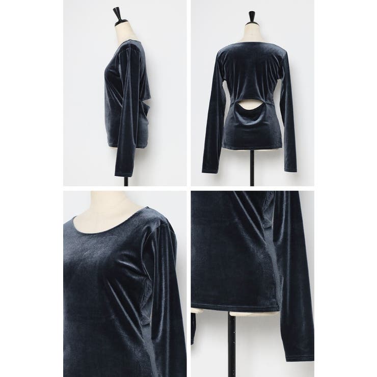 バックオープンベロアプルオーバー 88-004202 | BONJOUR SAGAN | 詳細画像21 