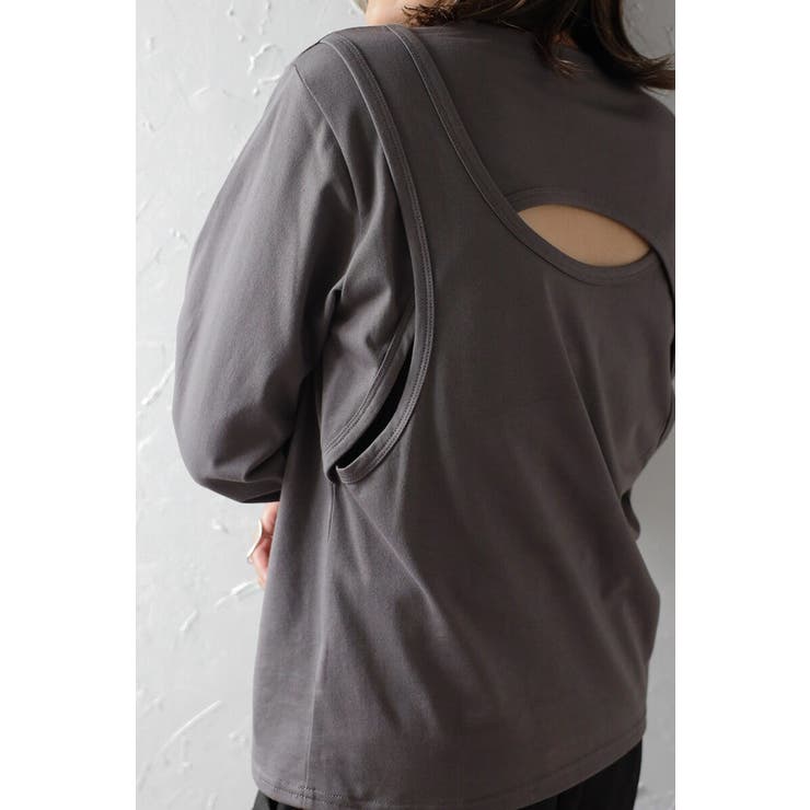 バックカットアウトデザインロンT 88-004211 | BONJOUR SAGAN | 詳細画像22 