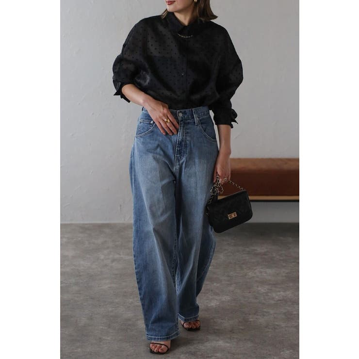 ドットオーガンジーシアーシャツ 88-004227 | BONJOUR SAGAN | 詳細画像2 