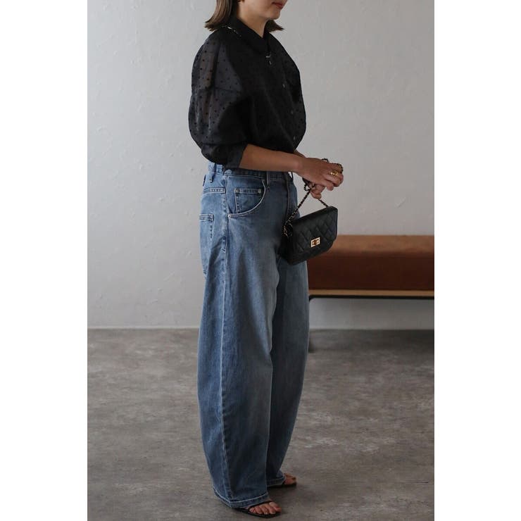 ドットオーガンジーシアーシャツ 88-004227 | BONJOUR SAGAN | 詳細画像4 