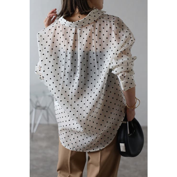 ドットオーガンジーシアーシャツ 88-004227 | BONJOUR SAGAN | 詳細画像16 