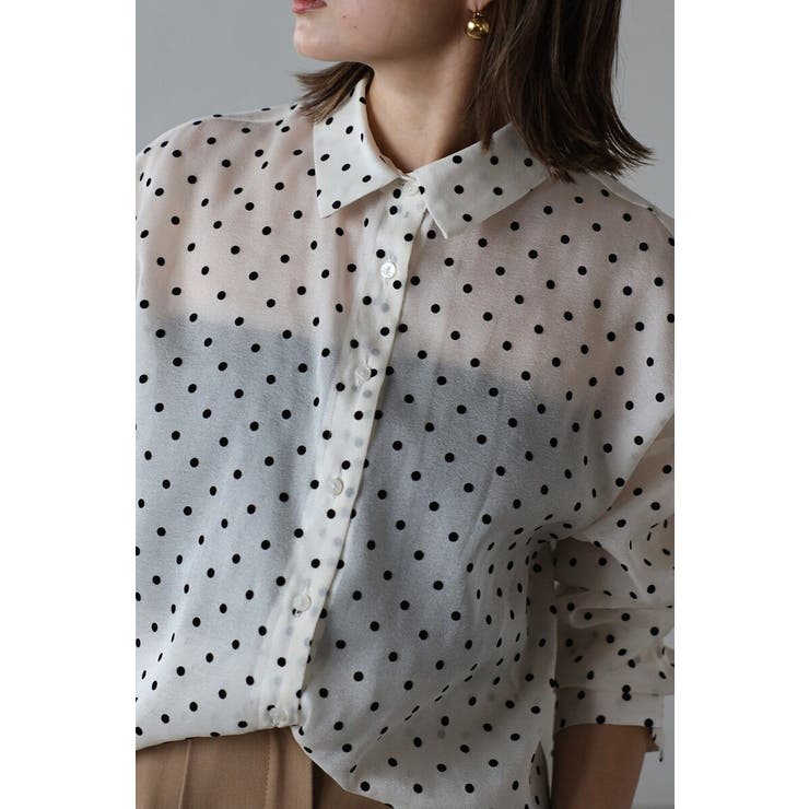 ドットオーガンジーシアーシャツ 88-004227 | BONJOUR SAGAN | 詳細画像18 
