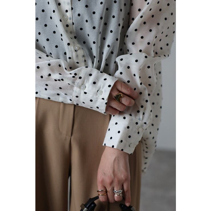 ドットオーガンジーシアーシャツ 88-004227 | BONJOUR SAGAN | 詳細画像19 