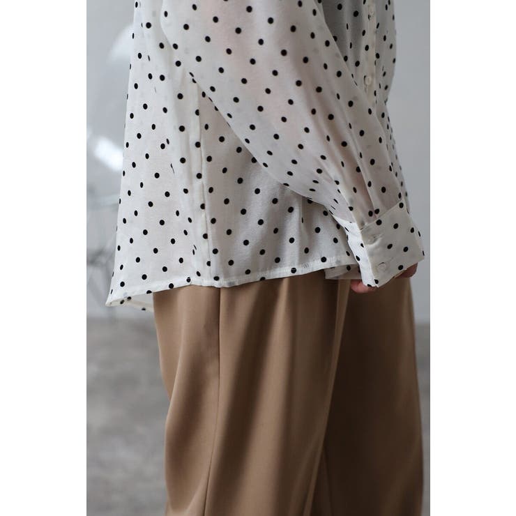 ドットオーガンジーシアーシャツ 88-004227 | BONJOUR SAGAN | 詳細画像21 