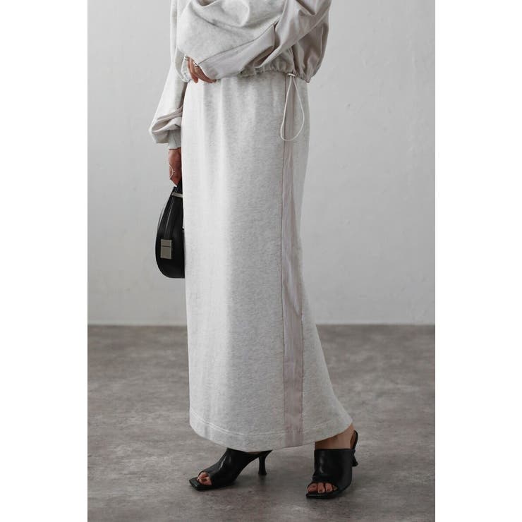 OATMEAL | 異素材配色タイトスカート 88-004230 | BONJOUR SAGAN