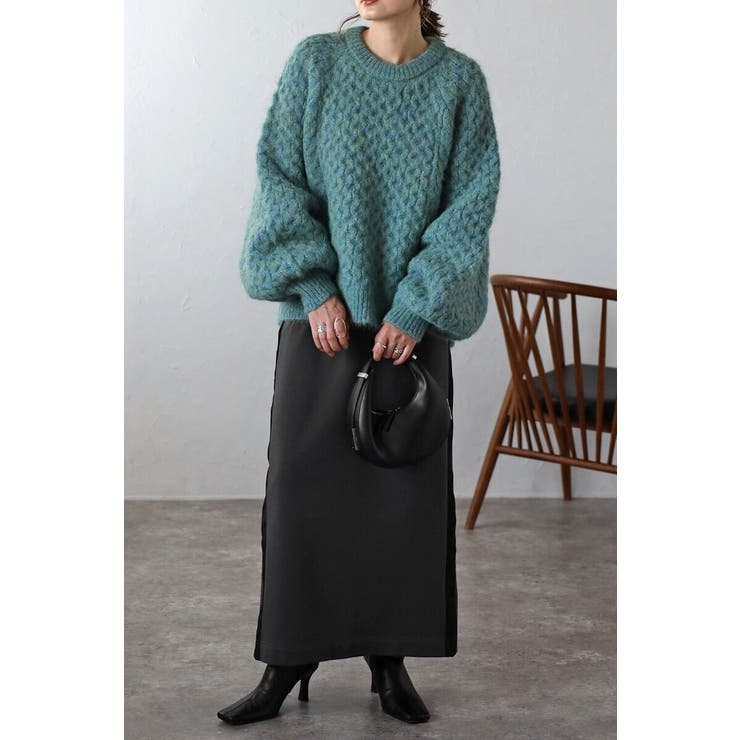 異素材配色タイトスカート 88-004230 | BONJOUR SAGAN | 詳細画像1 