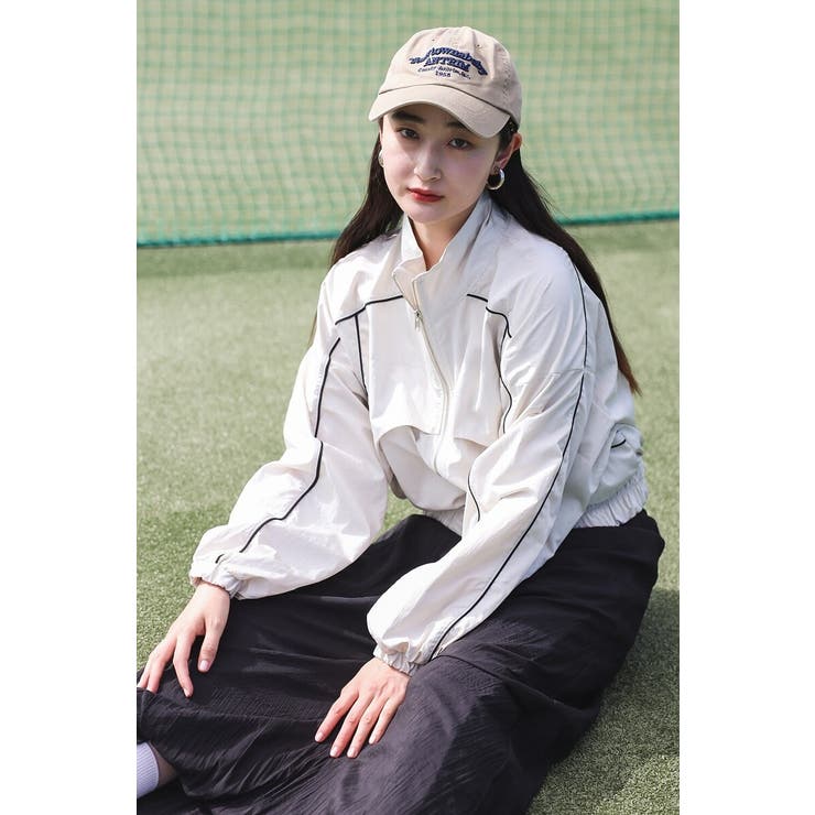 ECRU | 配色パイピングナイロントラックジャケット 88-004231 | BONJOUR SAGAN