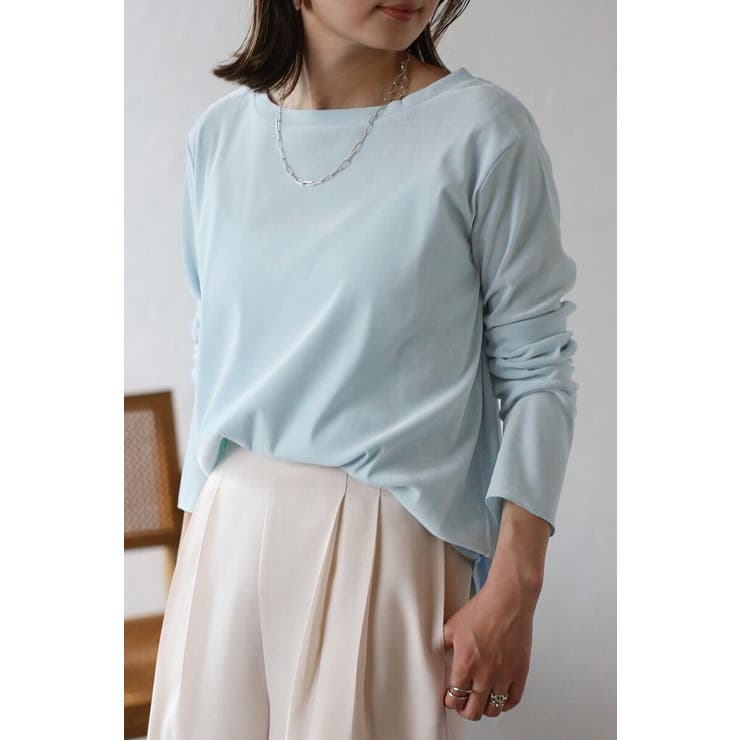 LIGHT-BLUE | リラックスシアーベロアロンT 88-004232 | BONJOUR SAGAN