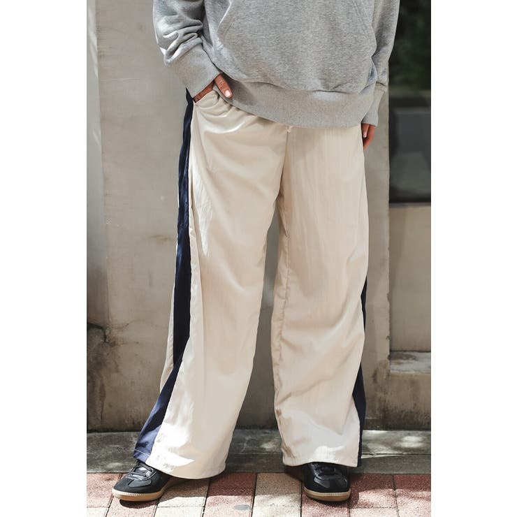 裾ドロストサイドラインナイロンパンツ 88-004233 | BONJOUR SAGAN | 詳細画像1 