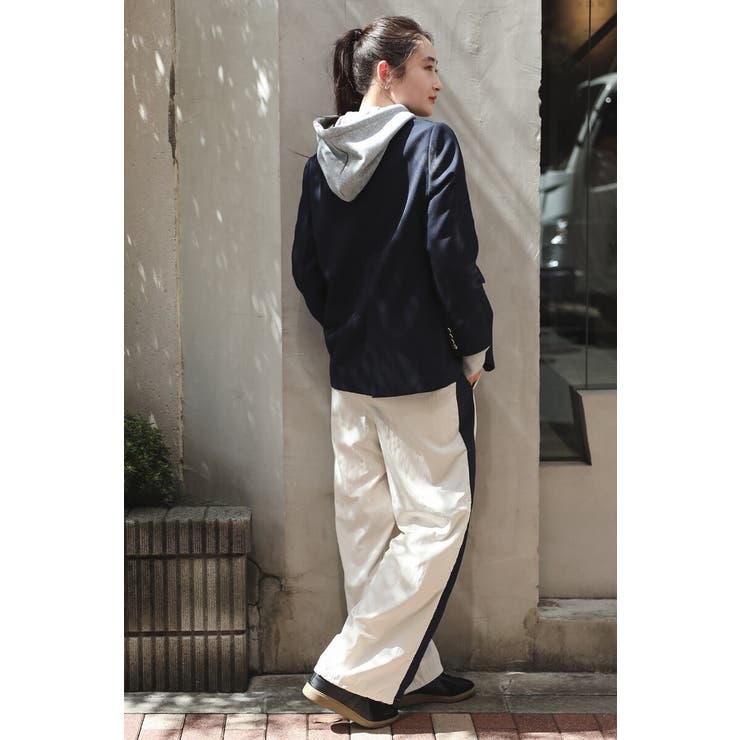 裾ドロストサイドラインナイロンパンツ 88-004233 | BONJOUR SAGAN | 詳細画像8 