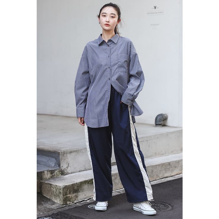 裾ドロストサイドラインナイロンパンツ 88-004233 | BONJOUR SAGAN | 詳細画像16 