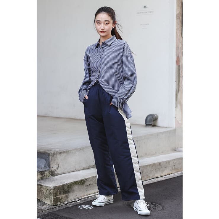 裾ドロストサイドラインナイロンパンツ 88-004233 | BONJOUR SAGAN | 詳細画像17 