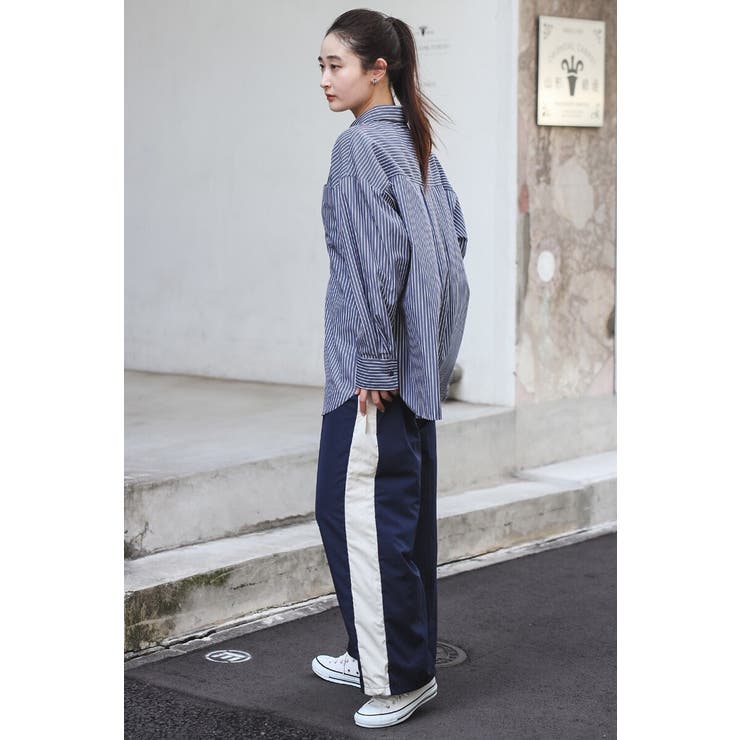 裾ドロストサイドラインナイロンパンツ 88-004233 | BONJOUR SAGAN | 詳細画像18 